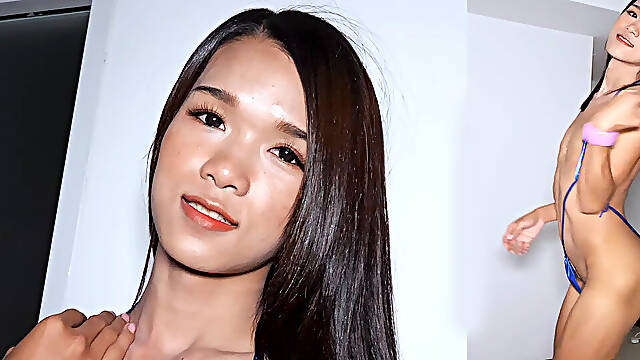 Skinny Thai femboy amazing POV anal