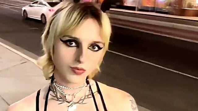 Solo ladyboy masturbation