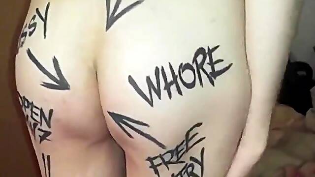 Femboy displaying off his figure and masturbating
