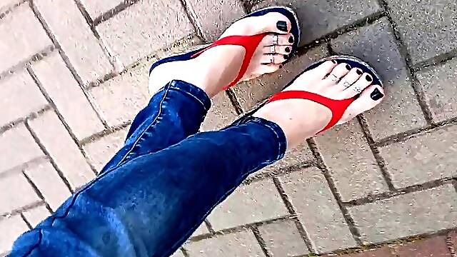My feet in public
