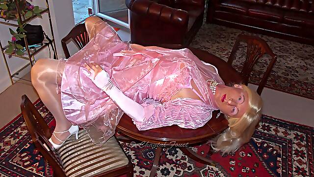 Pink Satin Sissy On Offer